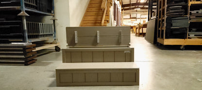 2 Tier Hot Tub Step 70" - Monterey Gray w/ Storage W/STORAGE