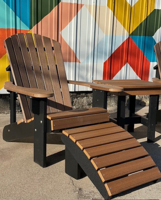 Fakewood Adirondack Chair & Ottoman