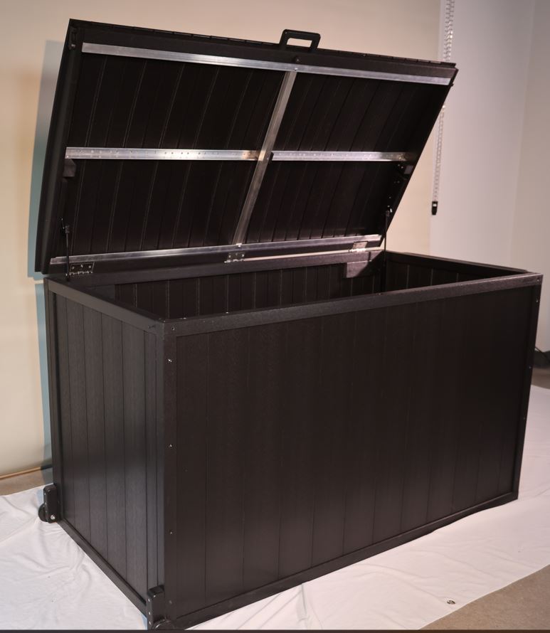 Patio Cushion / Storage Cabinet - Black