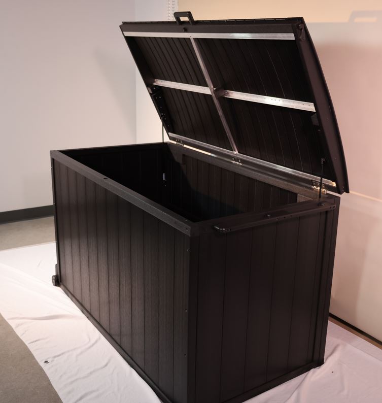 Patio Cushion / Storage Cabinet - Black
